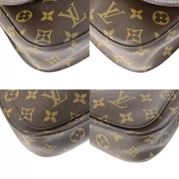 Auth LOUIS VUITTON Saint Cloud MM Shoulder Bag Monogram Leather Brown - Picture 12 of 16